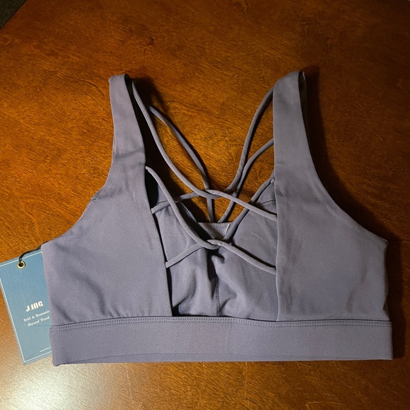 NWT J. ING Activewear Cross Front Strappy Sports Bra Size Large - Picture 14 of 16